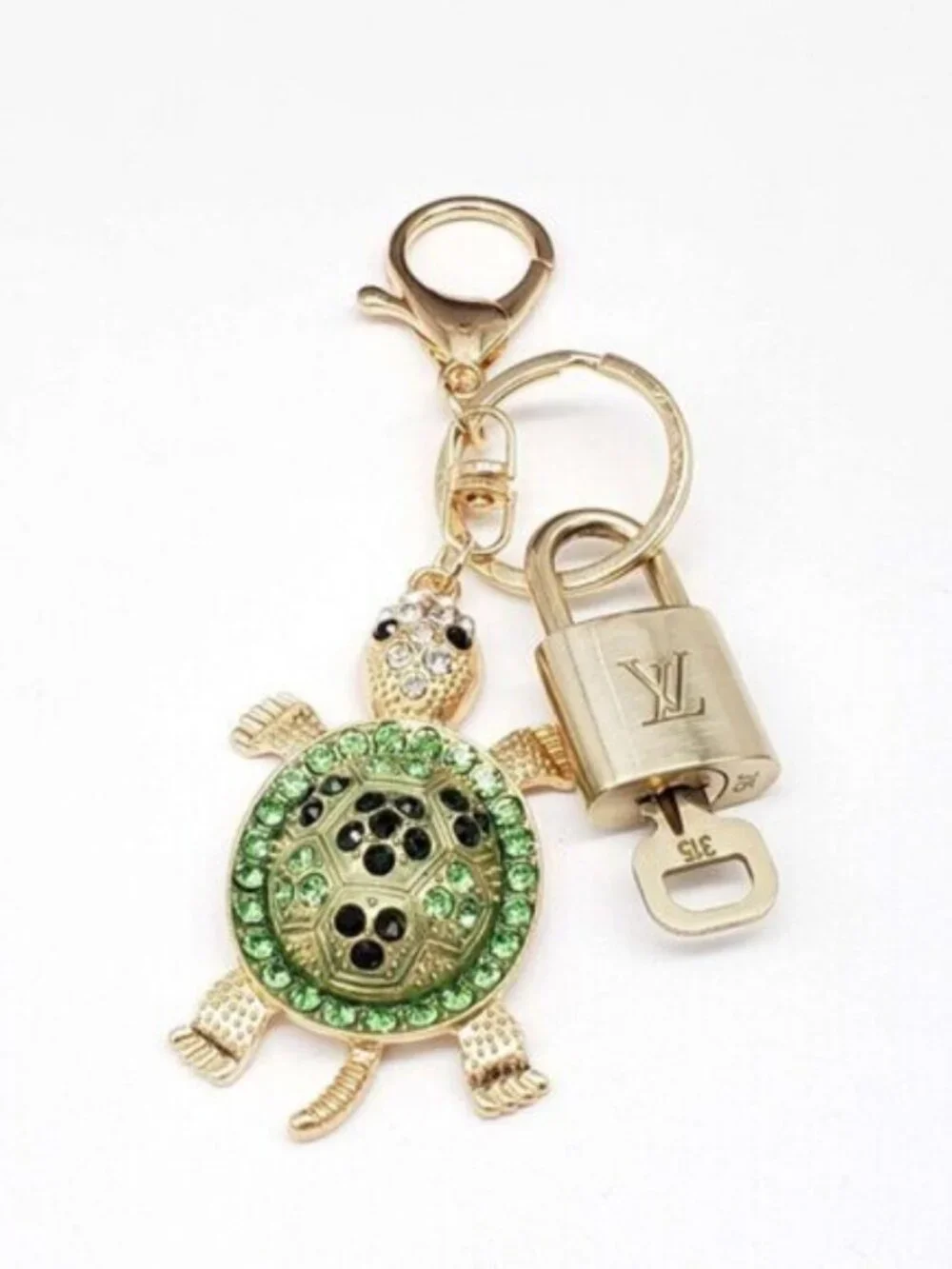 Louis Vuitton Authentic Gold Lock 🔒 Unbranded Turtle Keychain Charm for Bags